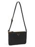 Black pouch with shoulder strap