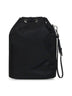 Black bucket pouch bag