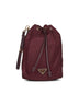 Burgundy bucket pouch bag