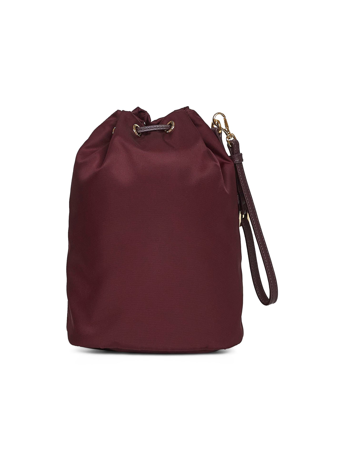 Burgundy bucket pouch bag