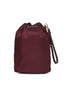 Burgundy bucket pouch bag