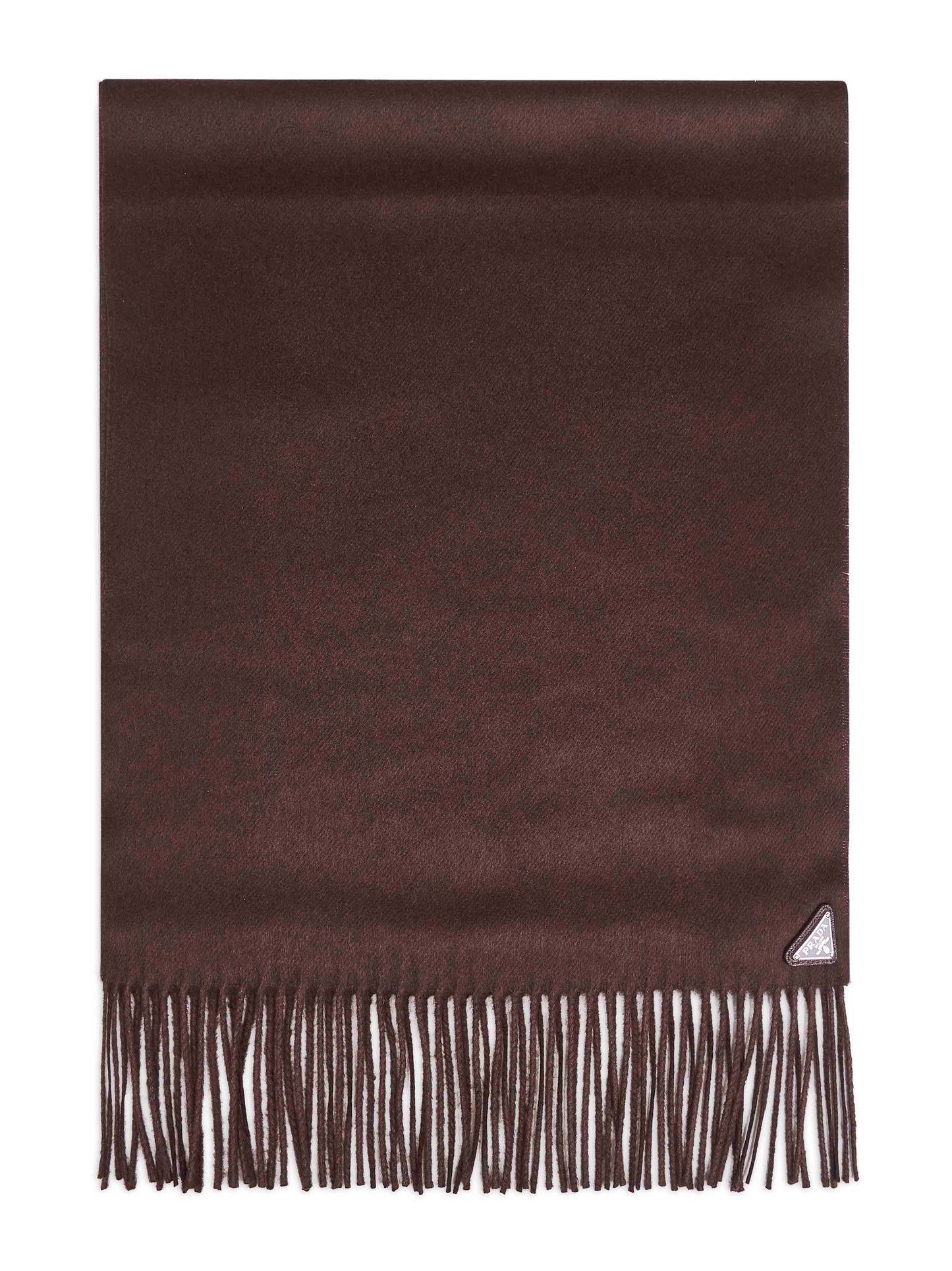 Sciarpa in seta e cashmere marrone