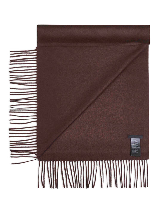 Sciarpa in seta e cashmere marrone