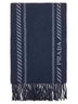 Sciarpa in lana e cashmere blu