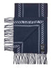 Sciarpa in lana e cashmere blu