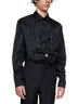 Phone holder in black Re-Nylon and Saffiano leather