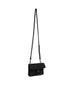 Phone holder in black Re-Nylon and Saffiano leather