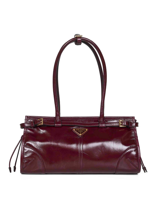 Borsa a mano Prada Bonnie medium bordeaux