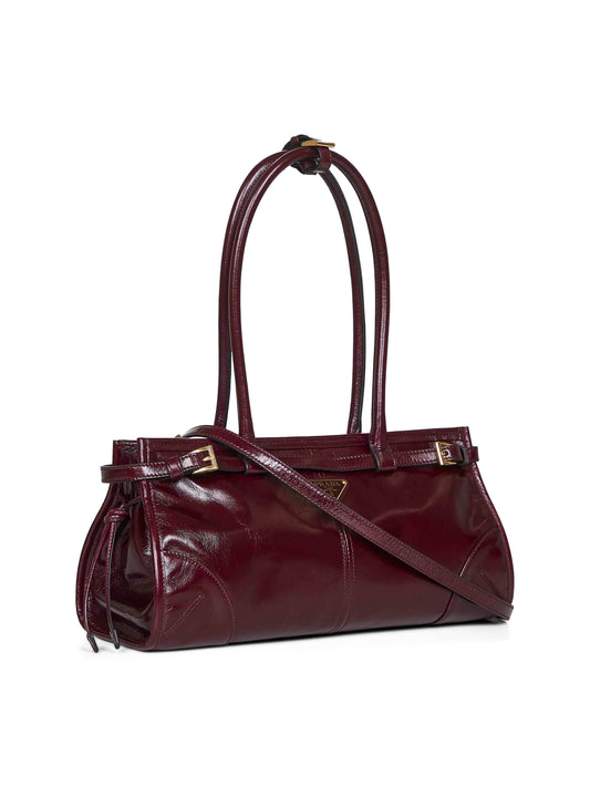 Borsa a mano Prada Bonnie medium bordeaux