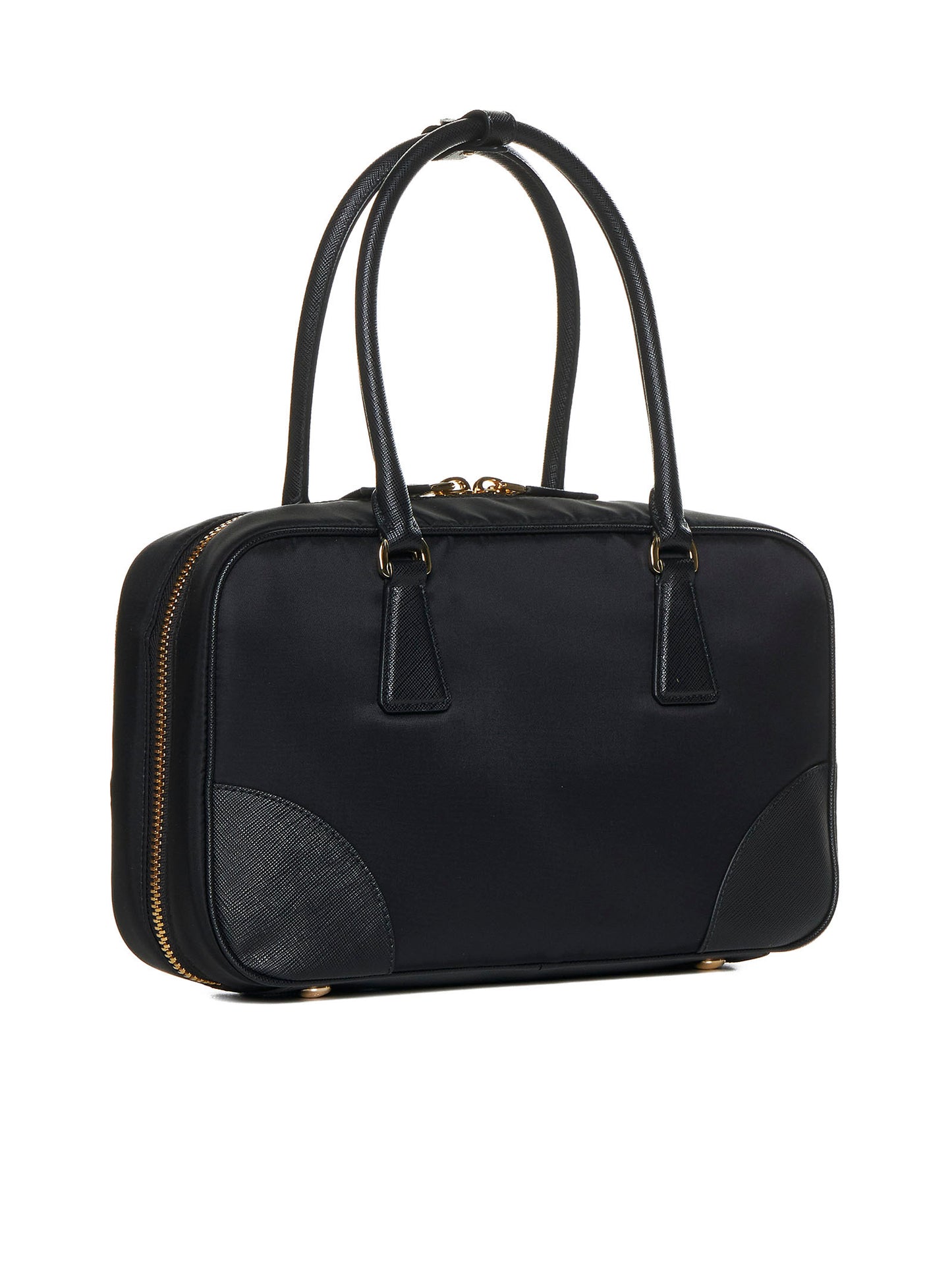 "Medium Black Re-Edition Duffel Bag in Re-Nylon