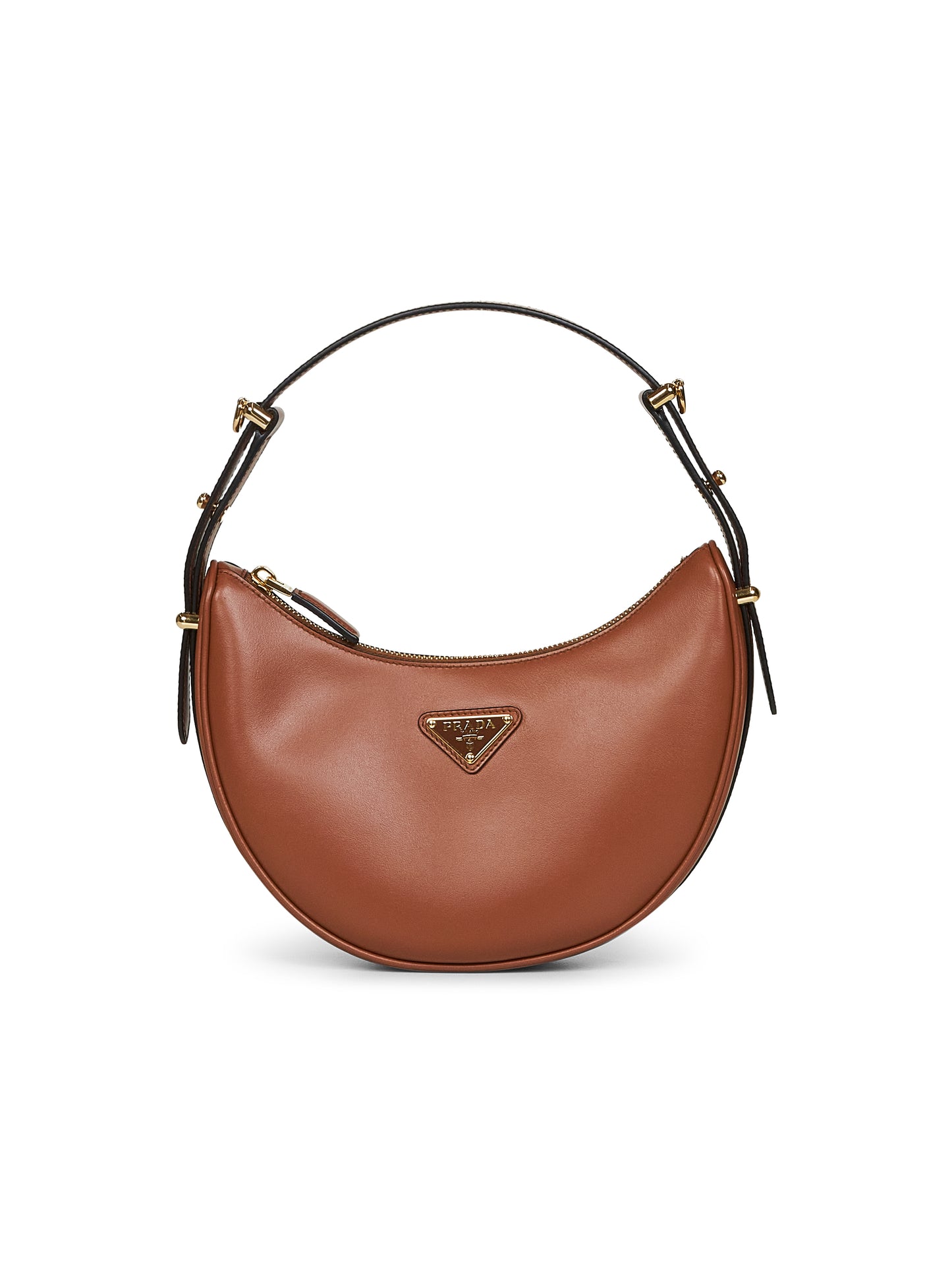 Borsa a spalla Prada Arqué small cognac