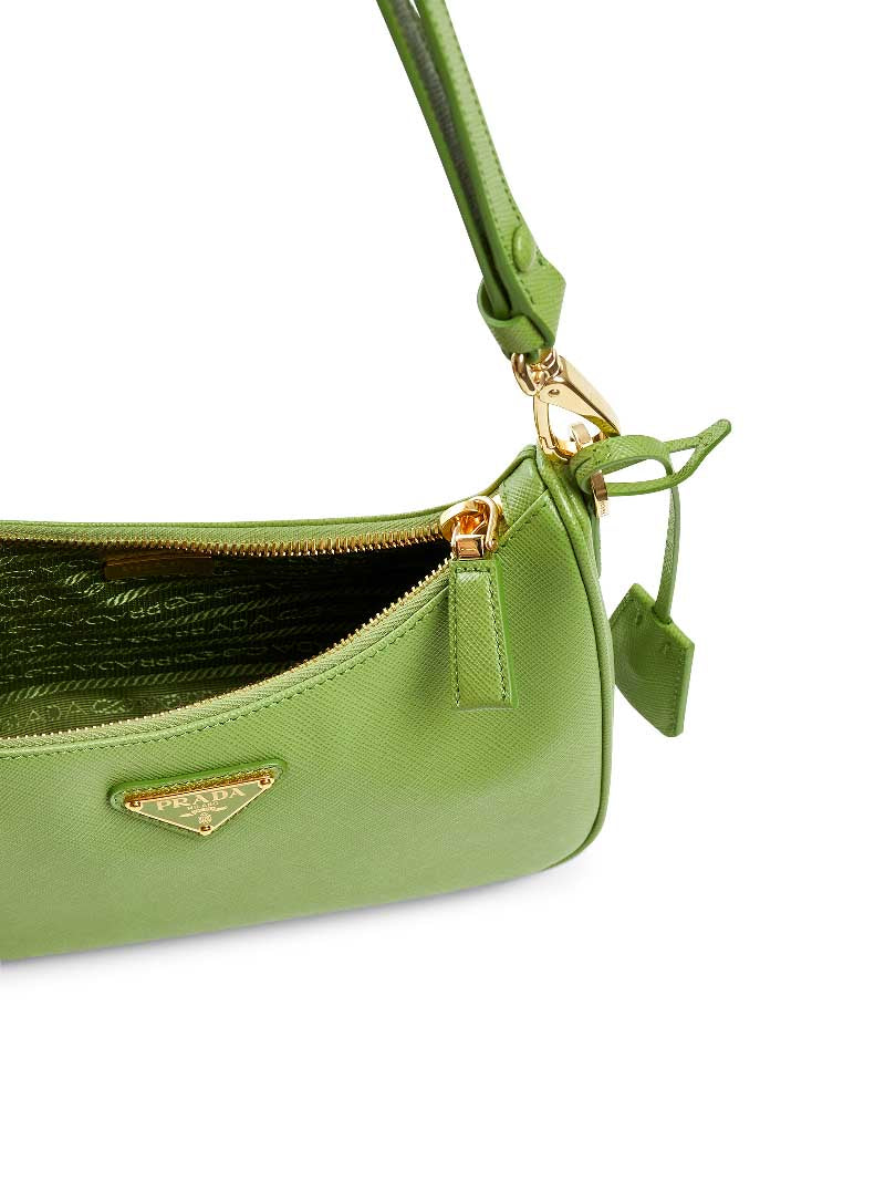 Mini borsa Prada Re-Edition verde