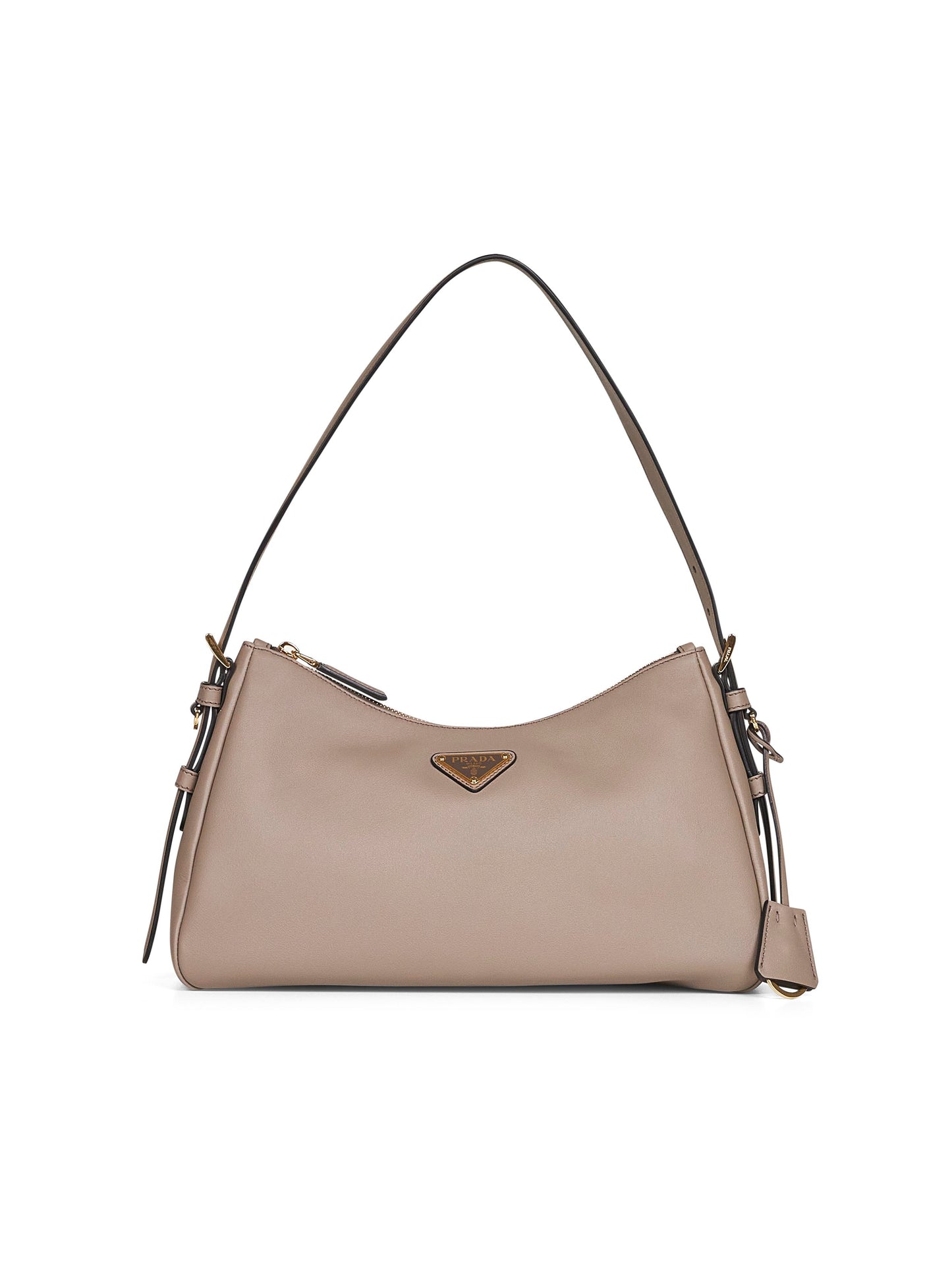 Borsa a spalla Prada Aimée medium fango