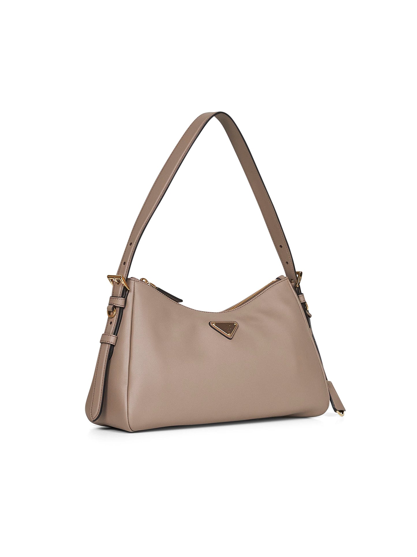 Borsa a spalla Prada Aimée medium fango