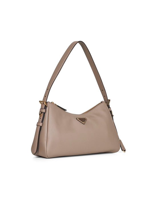 Borsa a spalla Prada Aimée medium fango