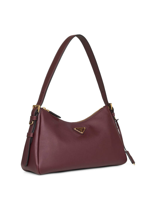 Borsa a spalla Prada Aimée medium bordeaux
