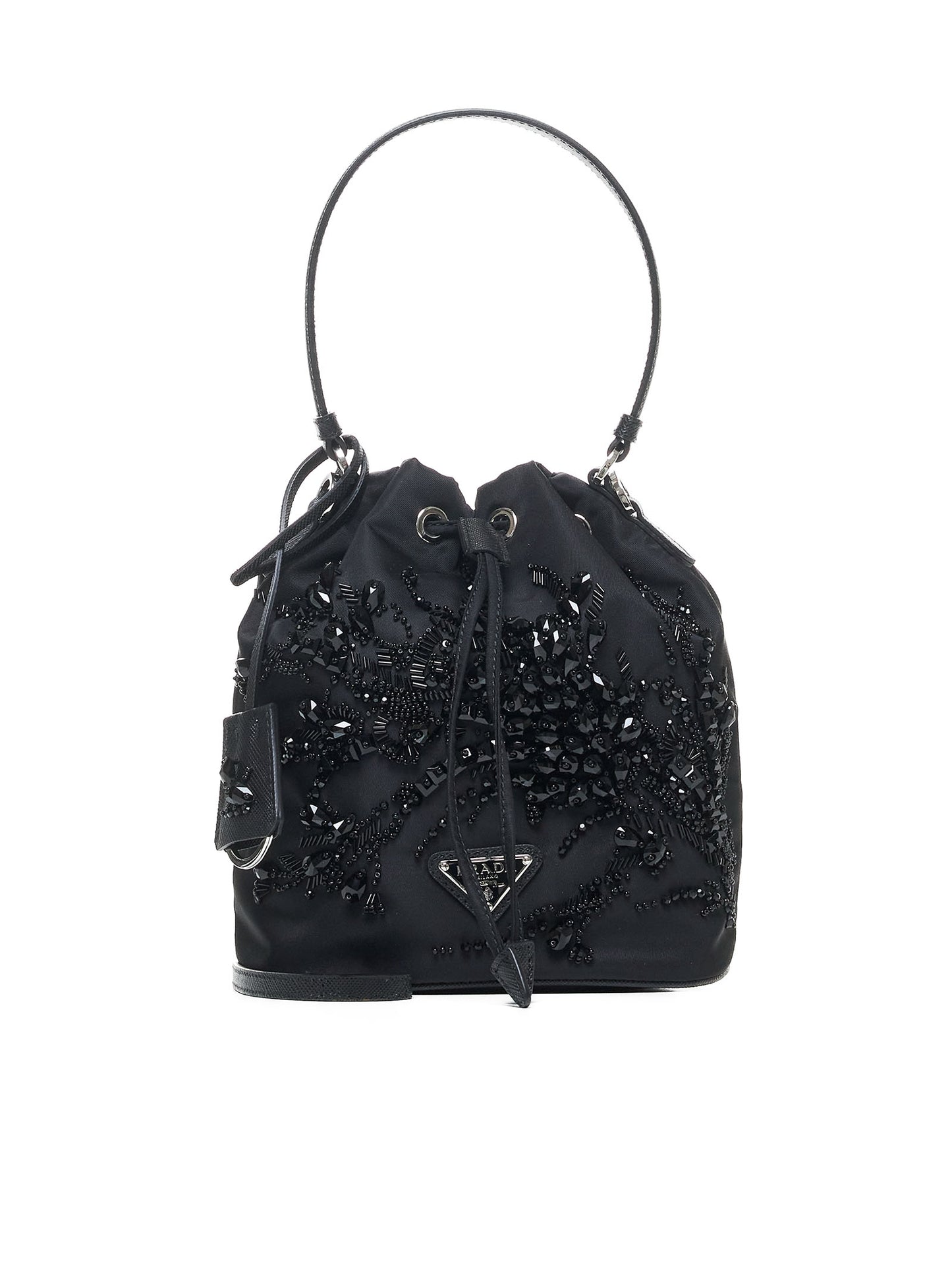 Borsa mini in Re-Nylon con cristalli