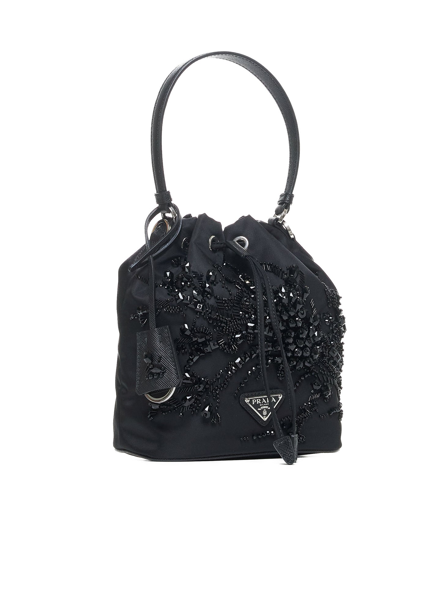 Borsa mini in Re-Nylon con cristalli