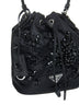 Borsa mini in Re-Nylon con cristalli