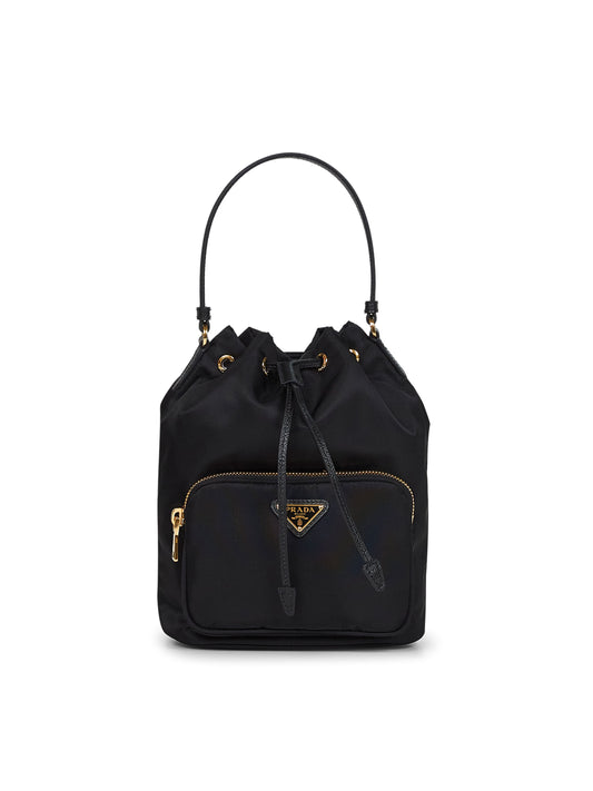 Borsa a secchiello Prada Duet nera