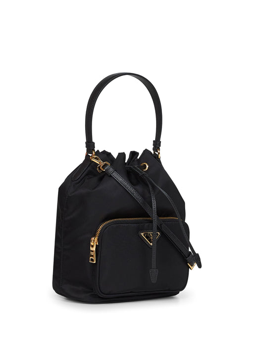 Borsa a secchiello Prada Duet nera