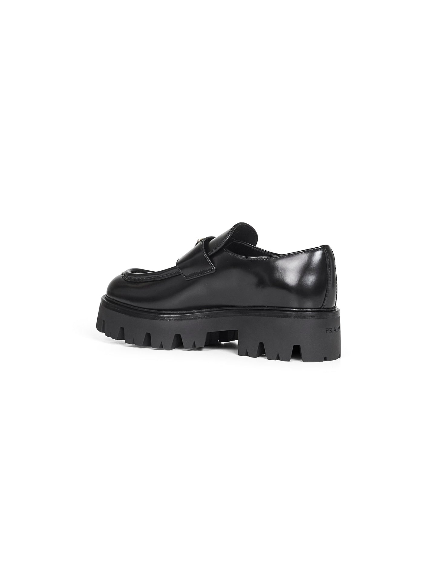 Black brushed leather loafers