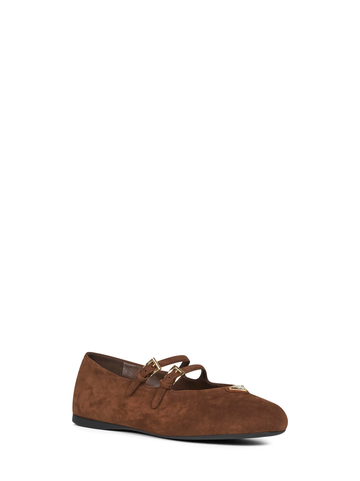 Cocoa suede ballet flats