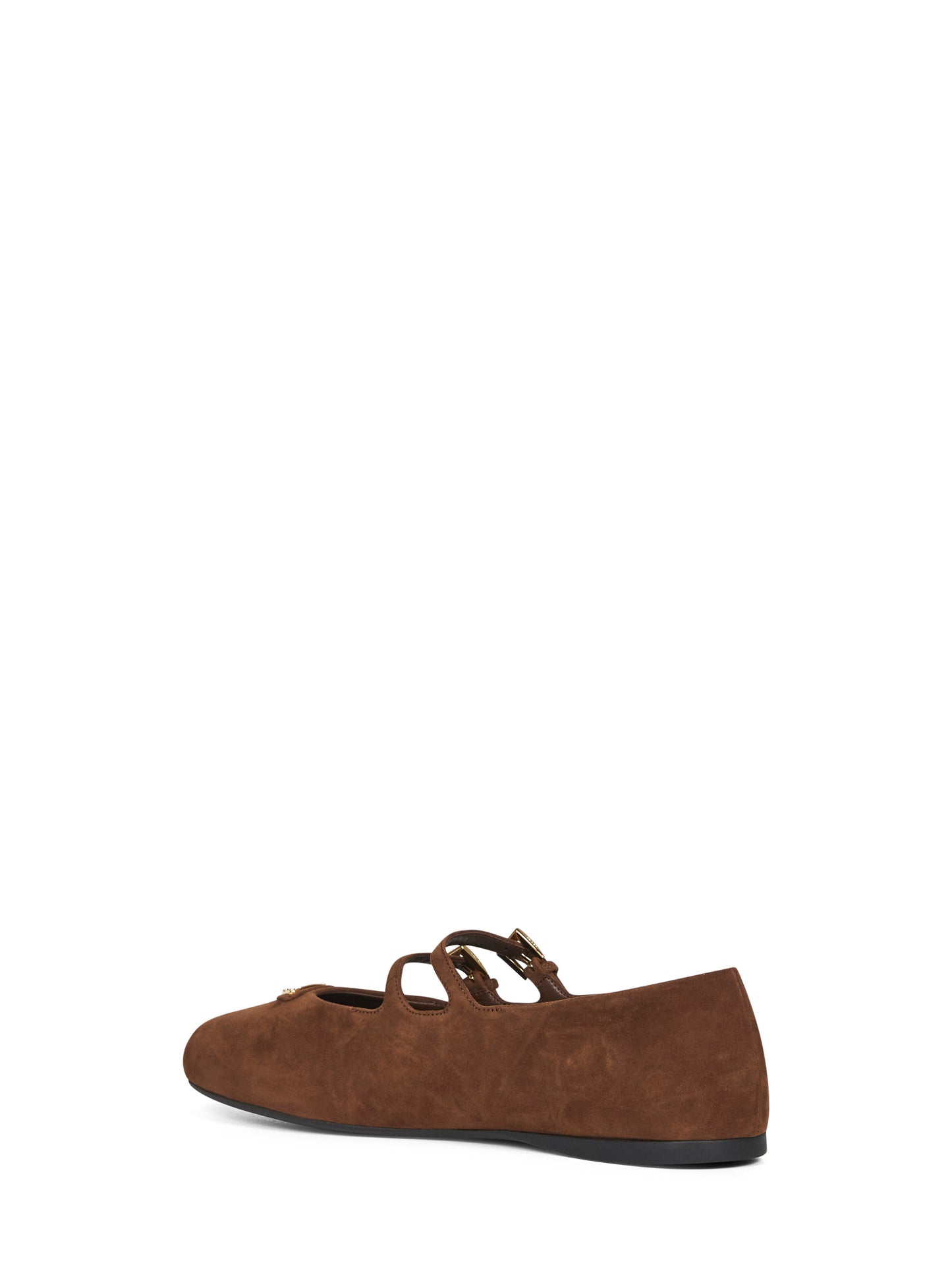 Cocoa suede ballet flats