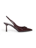 Décolleté slingback in vernice bordeaux