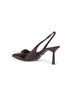 Décolleté slingback in vernice bordeaux