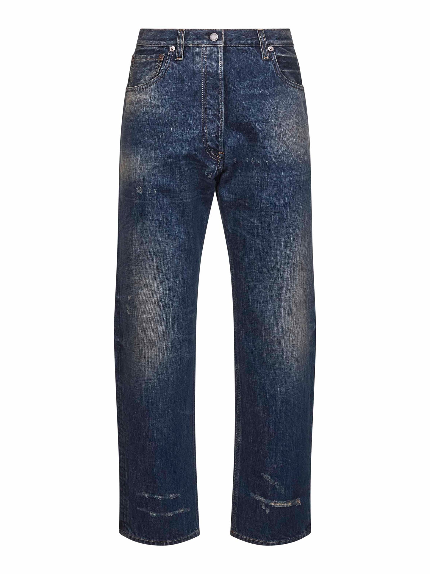 Jeans classic in denim washed blu