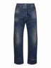 Jeans classic in denim washed blu
