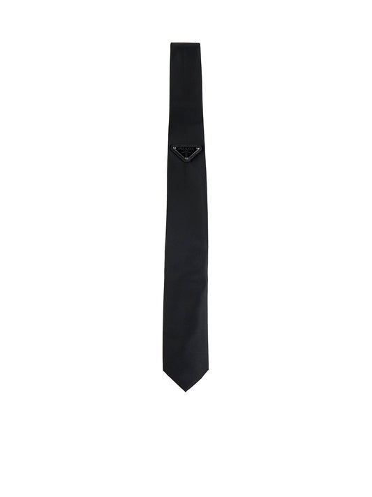 Re-Nylon Tie with Logo Plaque