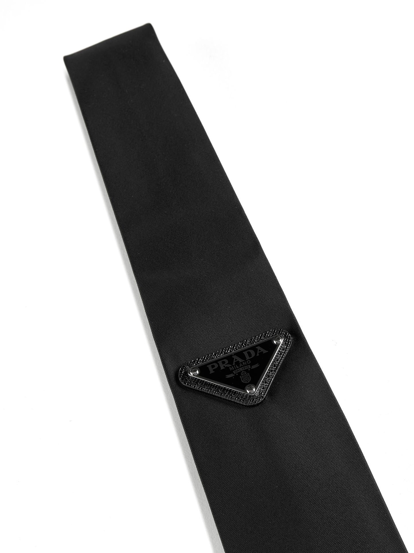 Re-Nylon Tie with Logo Plaque