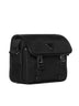Borsa in Re-nylon con placca-logo