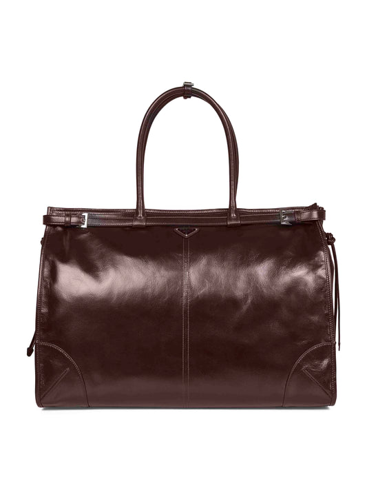 Brown Prada Bonnie shopping bag