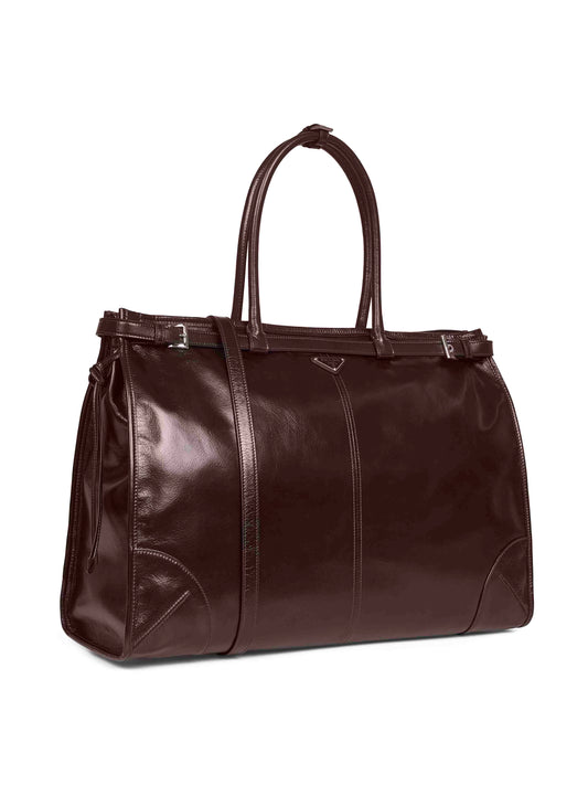 Brown Prada Bonnie shopping bag