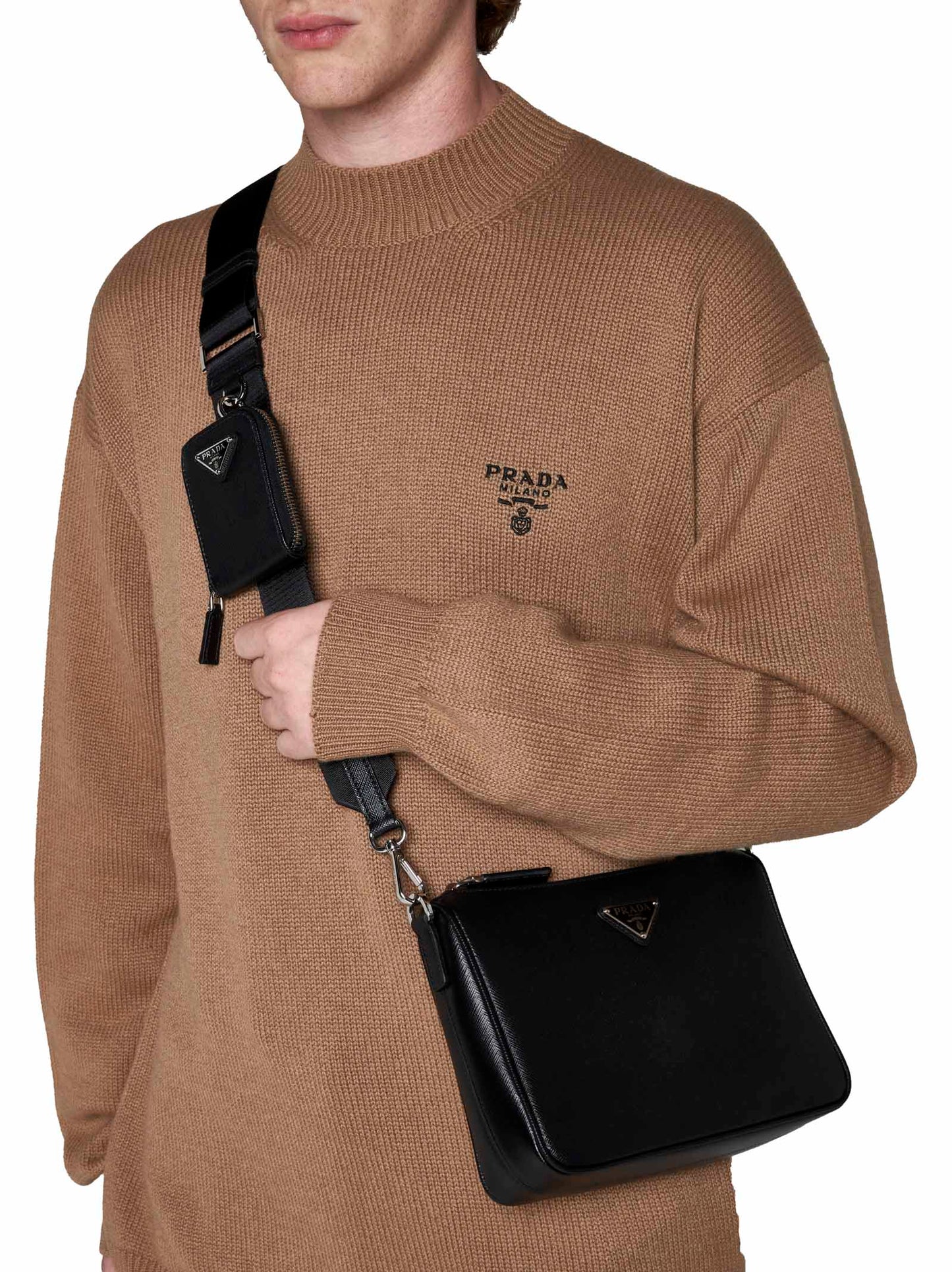 Borsa a spalla in Saffiano