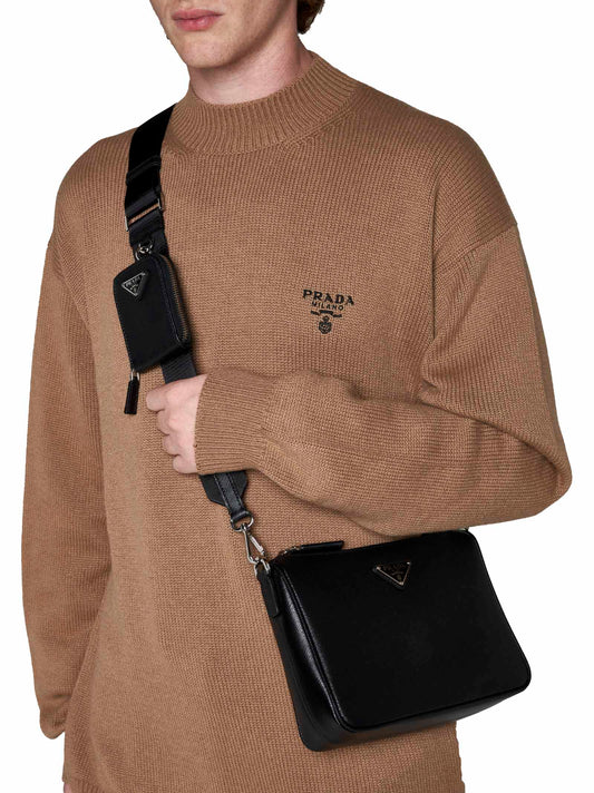 Borsa a spalla in Saffiano