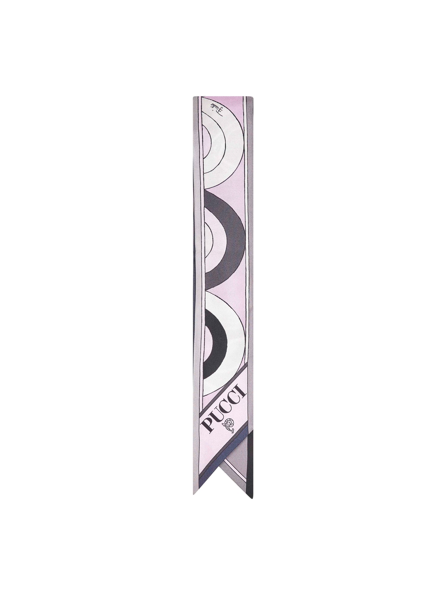 Foulard in twill di seta stampa Iride e Labirinto
