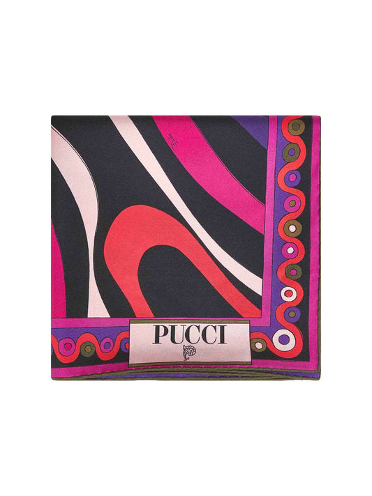 Printed silk twill scarf