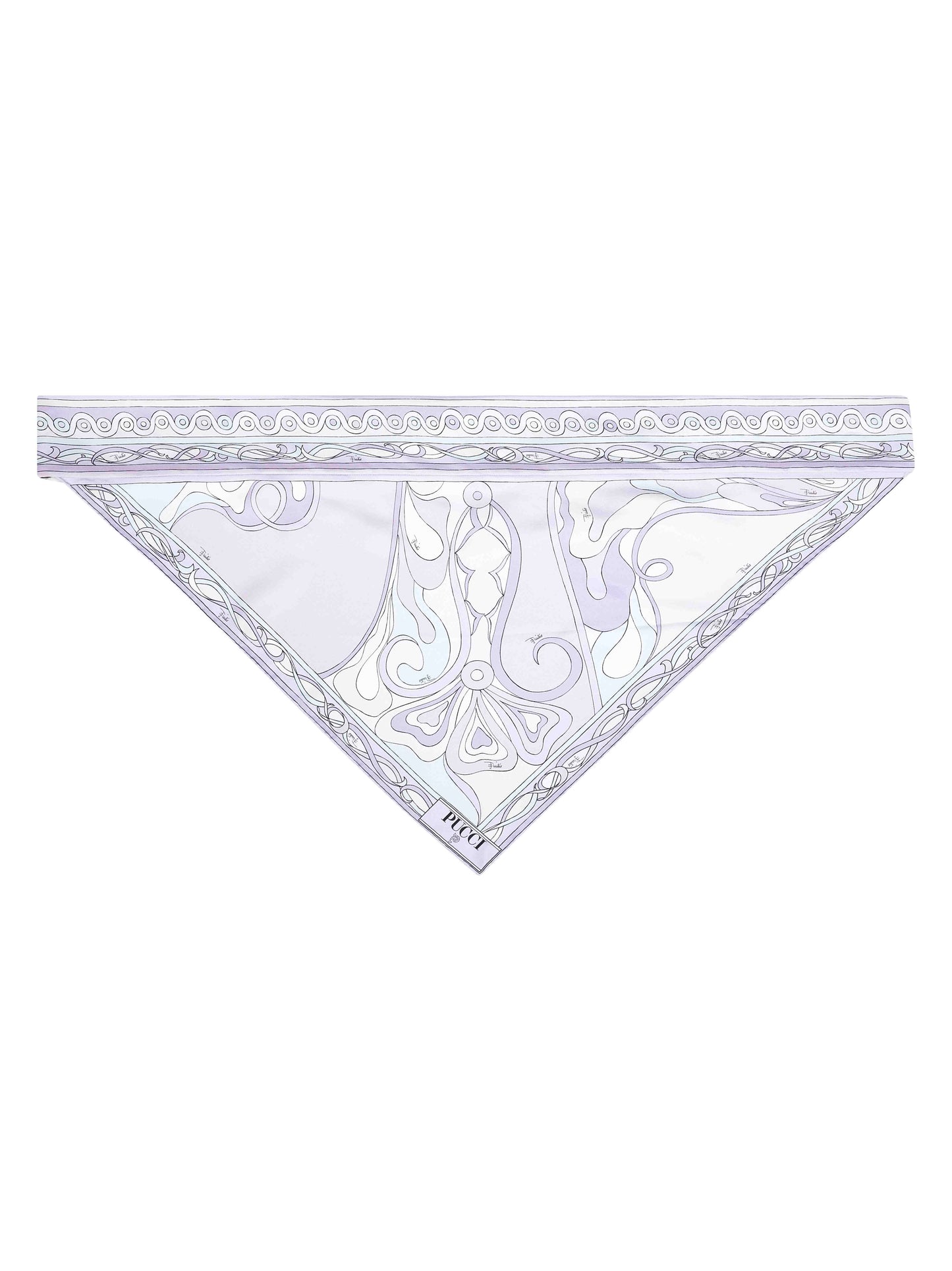Triangle Scarf with Orchid Print