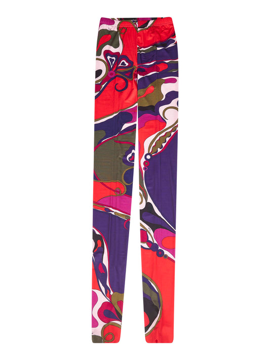 Orchidee print stretch nylon tights