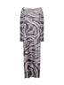 Labirinto print long tulle dress