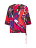 Blusa a mantella in viscosa stretch stampa Orchidee