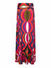 Gonna lunga in viscosa stretch stampata