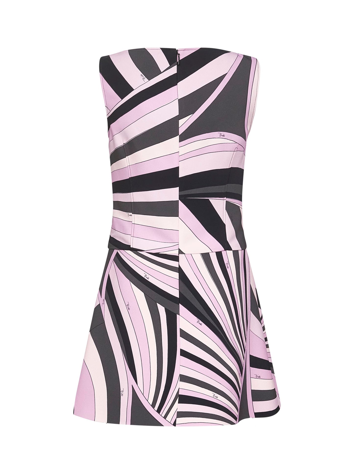 Iride print stretch viscose minidress