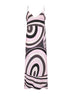 Iride print silk lingerie long dress