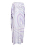Lavender Iride print silk twill long kaftan