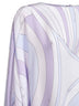 Lavender Iride print silk twill long kaftan